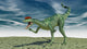 Dilophosaurus Hunting Open Desert Wall Decal