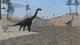 Large Brachiosaurus Roaming Edge Wall Decal