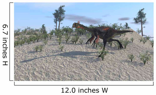 Gigantoraptor Running across Prehistoric Wall Decal Design 2