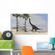 Large Brachiosaurus Grazing Tall Wall Decal