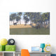 Large Brachiosaurus Grazing Tropical Wall Decal Design 3