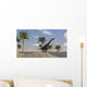 Large Brachiosaurus Roaming Tropical Wall Decal Design 2