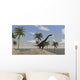 Large Brachiosaurus Roaming Tropical Wall Decal Design 2