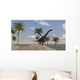 Large Brachiosaurus Roaming Tropical Wall Decal Design 2