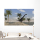 Large Brachiosaurus Roaming Tropical Wall Decal Design 2