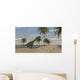 Large Brachiosaurus Roaming Tropical Wall Decal Design 1