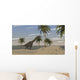 Large Brachiosaurus Roaming Tropical Wall Decal Design 1