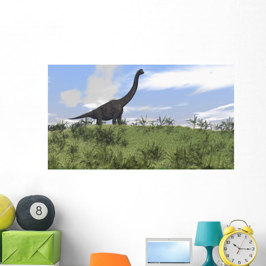 Large Brachiosaurus Grazing Open Wall Decal