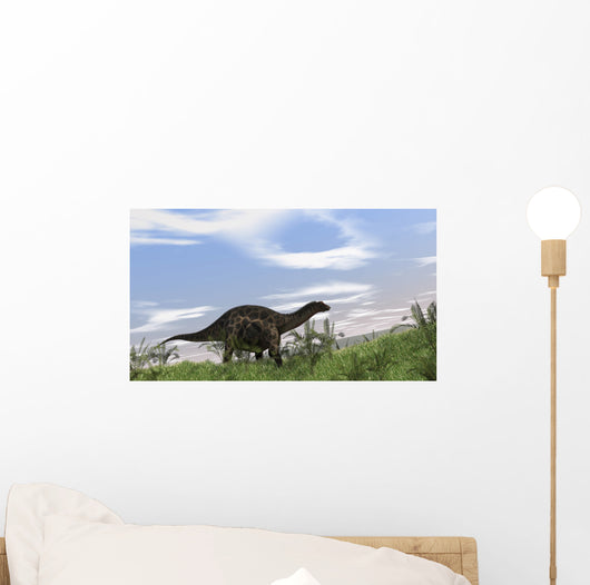 Dicraeosaurus Walking across Open Wall Decal Design 3