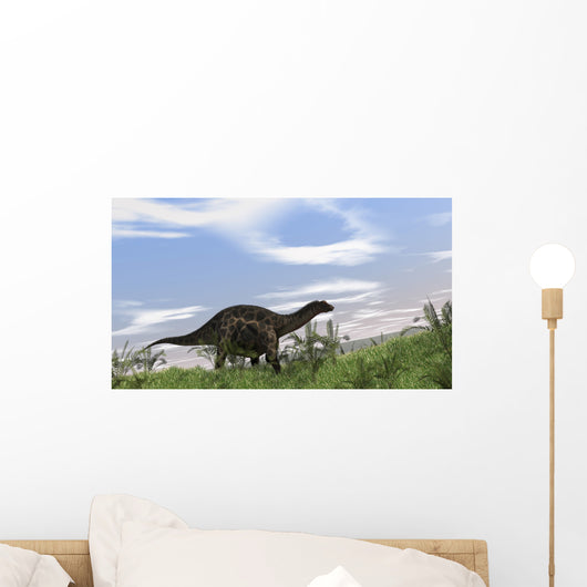 Dicraeosaurus Walking across Open Wall Decal Design 3