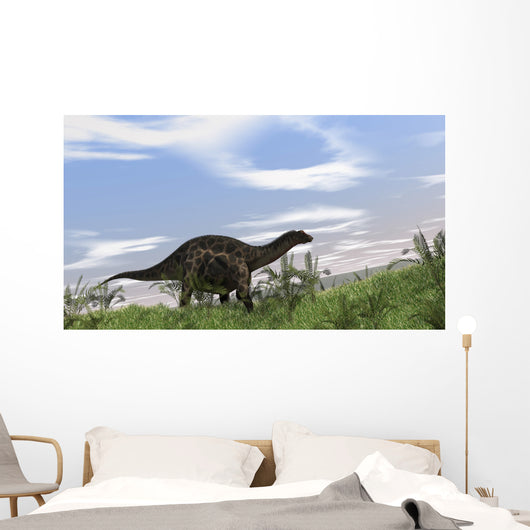 Dicraeosaurus Walking across Open Wall Decal Design 3