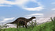 Dicraeosaurus Walking across Open Wall Decal Design 3