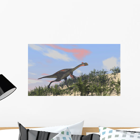 Gigantoraptor Running up Hill Wall Decal