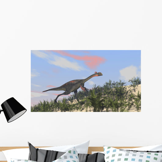 Gigantoraptor Running up Hill Wall Decal