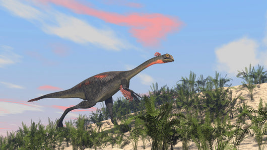 Gigantoraptor Running up Hill Wall Decal