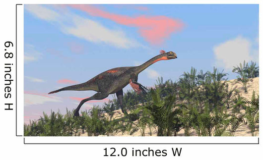 Gigantoraptor Running up Hill Wall Decal