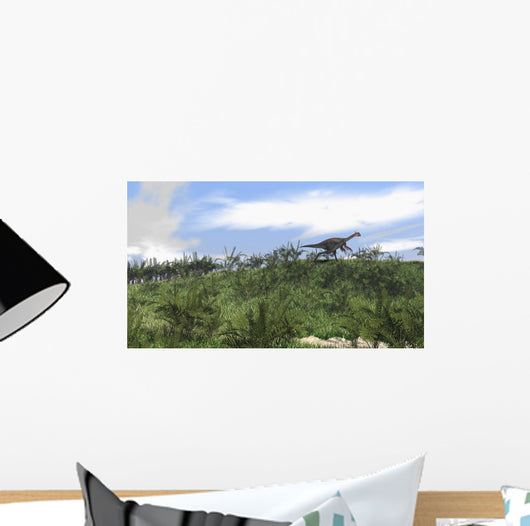 Gigantoraptor Running across Open Wall Decal Design 3