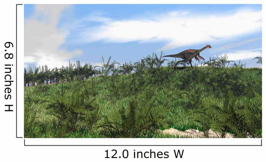 Gigantoraptor Running across Open Wall Decal Design 3