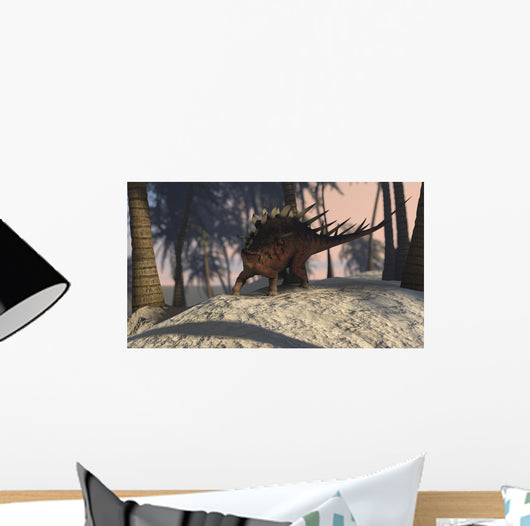 Kentrosaurus Roaming Tropical Setting Wall Decal Design 2