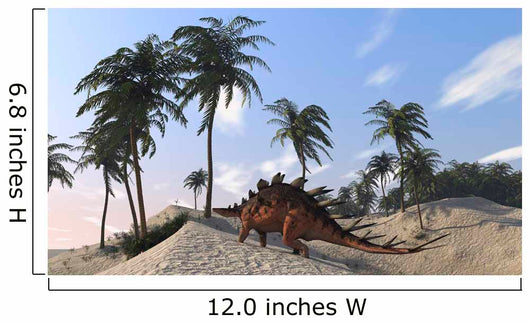 Kentrosaurus Roaming Tropical Setting Wall Decal Design 1