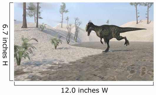 Monolophosaurus Running across Desert Wall Decal