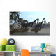 Three Brachiosaurus Dinosaurs Grazing Wall Decal Design 3