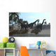 Three Brachiosaurus Dinosaurs Grazing Wall Decal Design 3