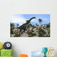 Large Brachiosaurus Tropical Environment Wall Decal Design 4