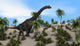 Large Brachiosaurus Tropical Environment Wall Decal Design 4