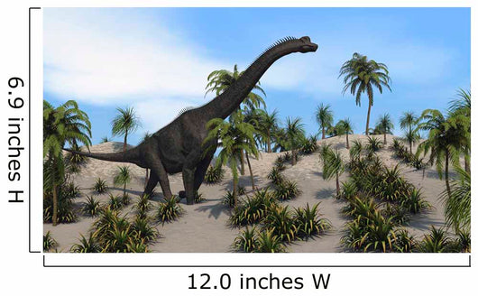 Large Brachiosaurus Tropical Environment Wall Decal Design 4