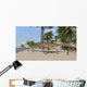 Ceratosaurus Running across Tropical Wall Decal Design 3