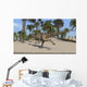 Ceratosaurus Running across Tropical Wall Decal Design 1