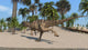 Ceratosaurus Running across Tropical Wall Decal Design 1
