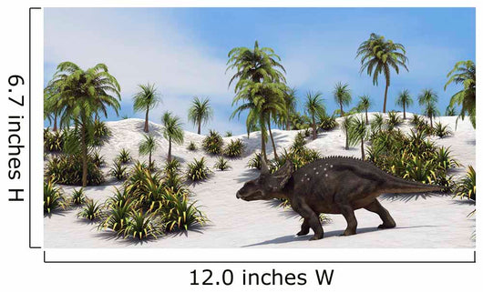 Triceratops Tropical Setting Wall Decal