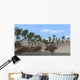 Monolophosaurus Walking Tropical Environment Wall Decal Design 1