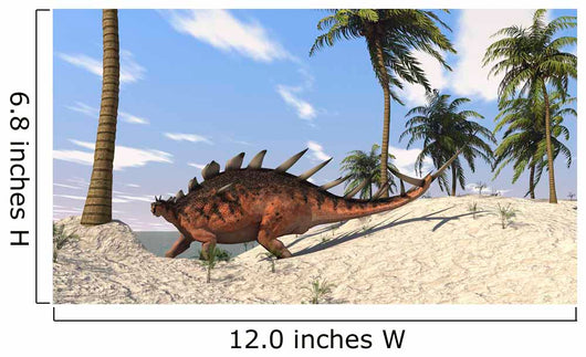 Kentrosaurus Walking Tropical Environment Wall Decal Design 3