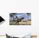 Tyrannosaurus Rex Hunting Shallow Wall Decal Design 1