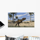 Tyrannosaurus Rex Hunting Shallow Wall Decal Design 1