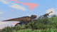 Tyrannosaurus Rex Hunting Gigantoraptor Wall Decal