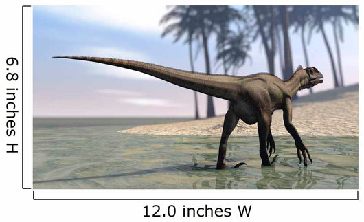 Utahraptor Walking Shallow Water Wall Decal