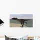 Utahraptor Running along Bay Wall Decal Design 1
