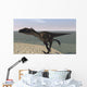 Utahraptor Running along Bay Wall Decal Design 1