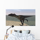 Utahraptor Running along Bay Wall Decal Design 1