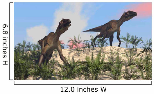 Two Utahraptors Arid Climate Wall Decal