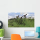 Two Utahraptors Chasing Gigantoraptor Wall Decal Design 1