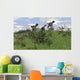 Two Utahraptors Chasing Gigantoraptor Wall Decal Design 1