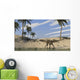 Utahraptor Walking along Shoreline Wall Decal