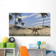 Utahraptor Walking along Shoreline Wall Decal