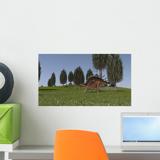 Kentrosaurus and Coelophysis Walking Wall Decal