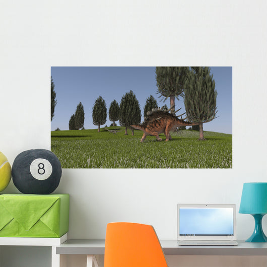 Kentrosaurus and Coelophysis Walking Wall Decal